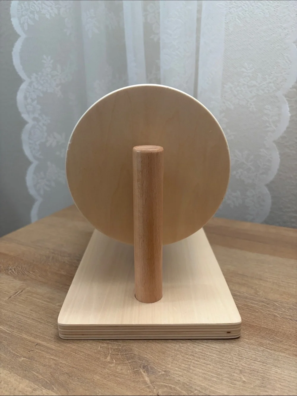 LOVEVERY Spinning Rainbow Sensory Wood Play Toy
